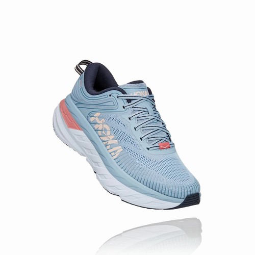 Hoka One One BONDI 7 Road Running Shoes For Women India Blue IN-2648